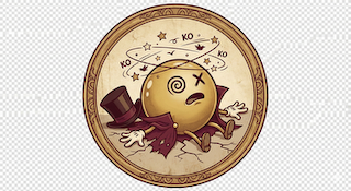 Staphylococcus aureus - caricatura ilustrada de bactéria sofisticada com cartola e monóculo